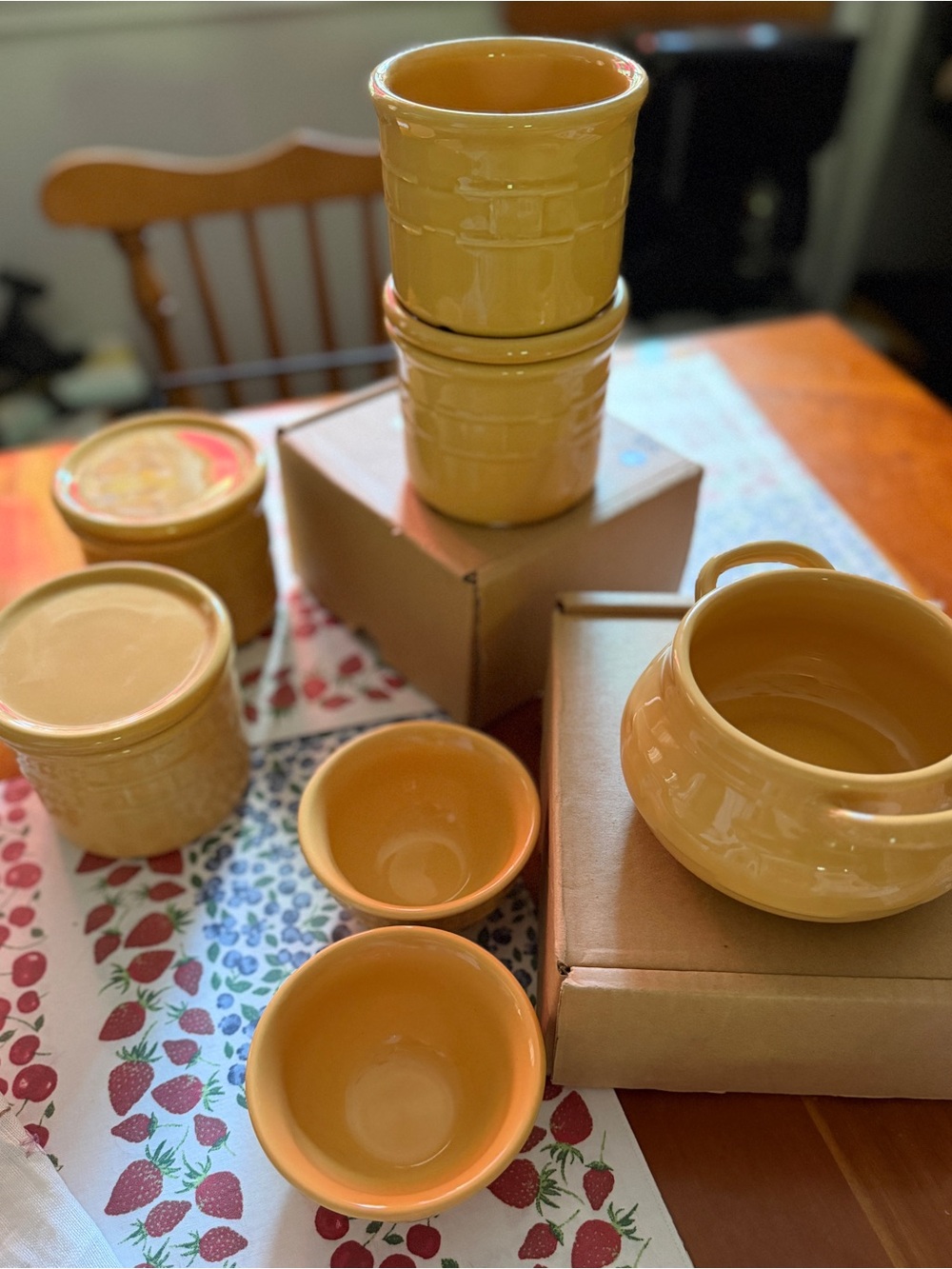 Longaberger Pottery Lot - Butternut